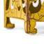 2 tables d'appoint, fer, jaune antique, conception en fer intrigante, choix de décor enchanteur