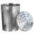 Gardenised Round Galvanized Steel, Trash Can With Secure Lid - Durable Metal Bucket For Backyard, Lawn, Garden And Yard Use - Weather-resistant Garbage Can For Indoor And Outdoor, 17.75-inch-103087890