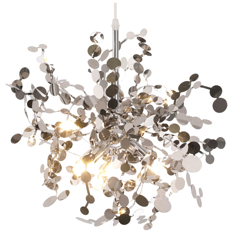 Ryley 3 - Light Unique/Statement Chandelier, Silver, Silver