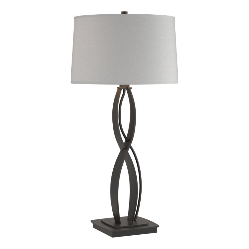 Almost Infinity Table Lamp, Flax, Black