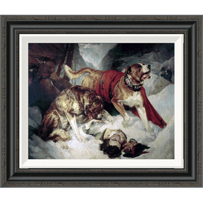 " Alpine Mastiffs Reanimating A Distressed Traveller " by Sir Edwin Landseer