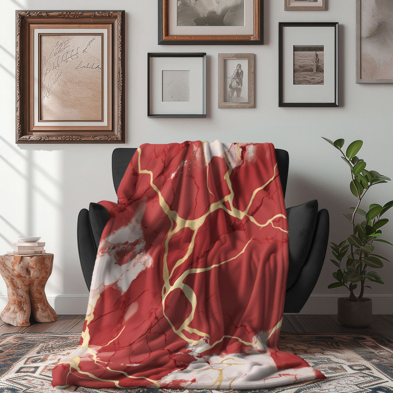 Or rouge - couverture de qualité supérieure 1 pièce, L 60 po x L 80 po