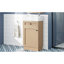 Meuble-lavabo de 18,5 po de style rustique avec lavabo en résine réversible, fabrication d'armoire, tablette intérieure réglable pour une solution de rangement personnalisée, poignées élégantes en alliage de zinc, surface à grain de bois, conception à fermeture en douceur