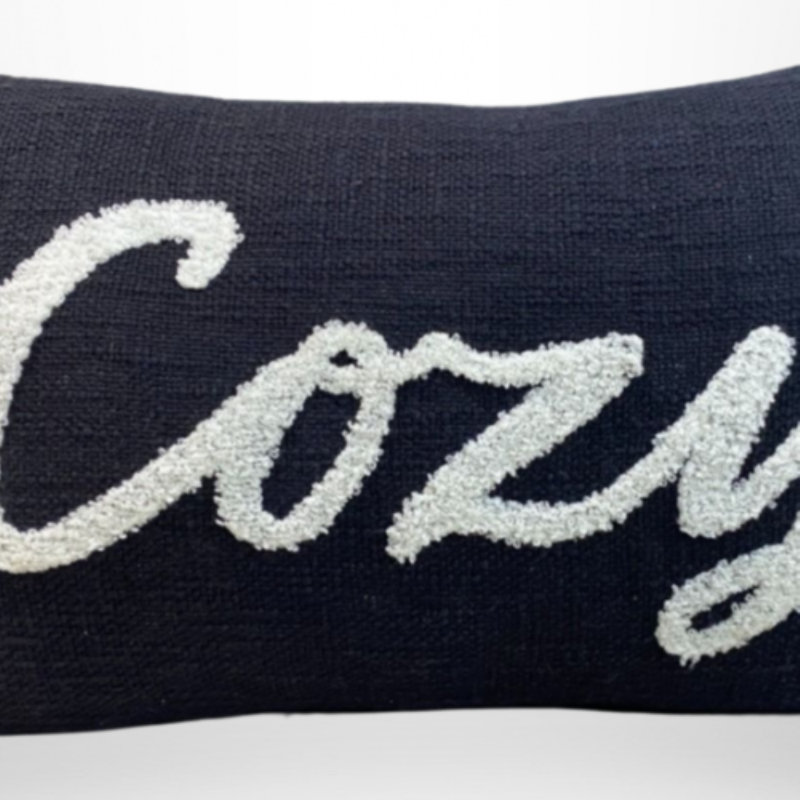 Coussin en coton Ls Walden, Cannelle / Gris