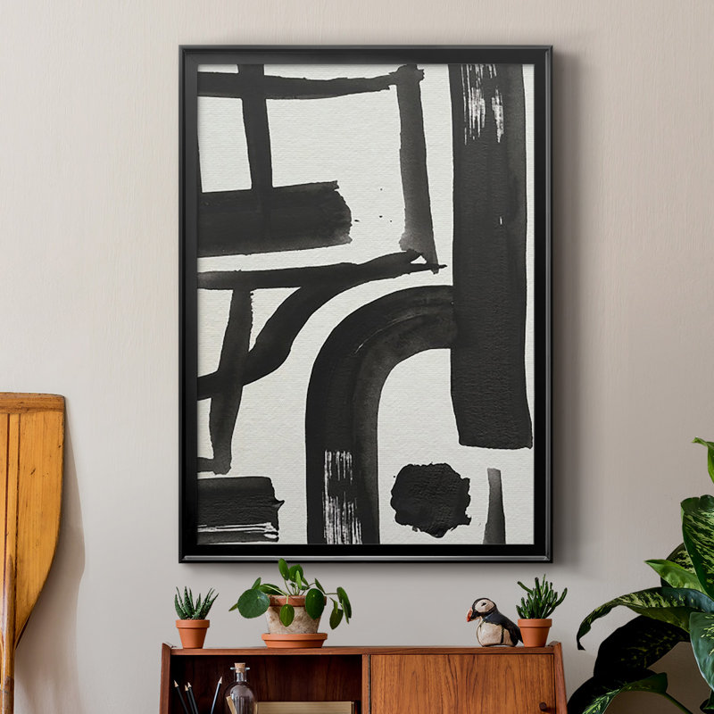 «Inkwell Intersect I», reproduction encadrée de qualité supérieure - prête à être accrochée, Cadre noir, Pas de tapis