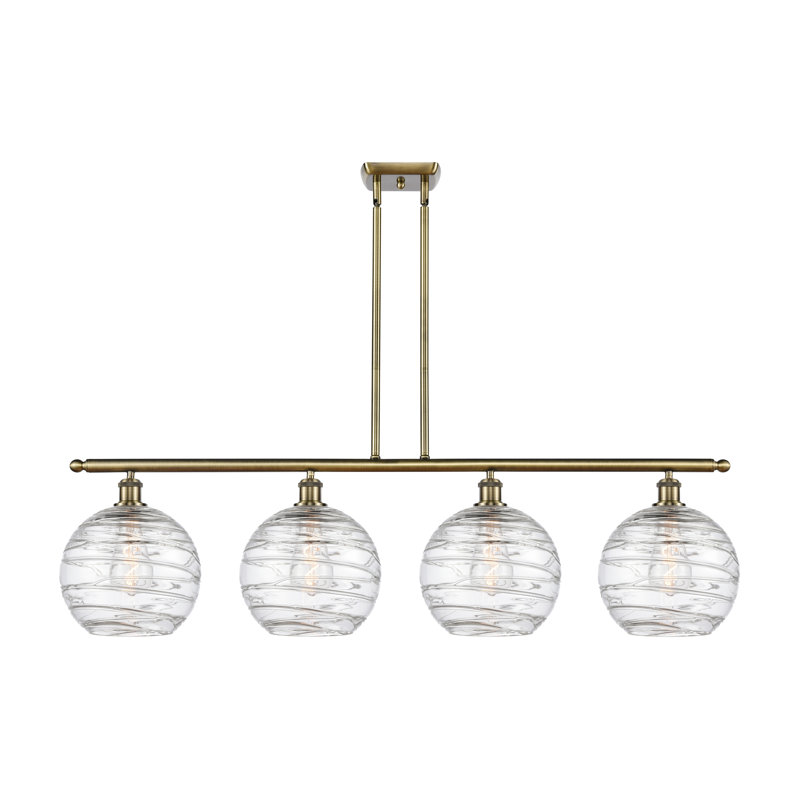 Cindi 4 - Light Kitchen Island Pendant, Antique Brass, No Bulb Included