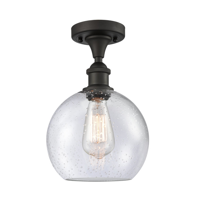 Plafonnier semi-encastré 1 lumière 8 po Cindi, Ampoule non incluse, Or satiné
