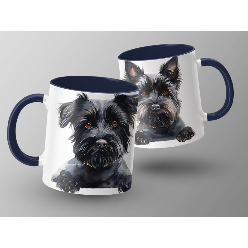 Ceramic Coffee Mug, Navy, 3