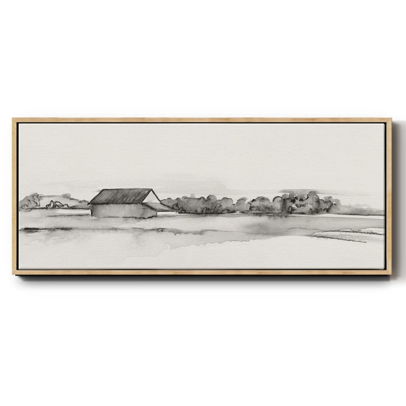 Wyeth Barn I - toile encadrée, H 12 po x l 30 po