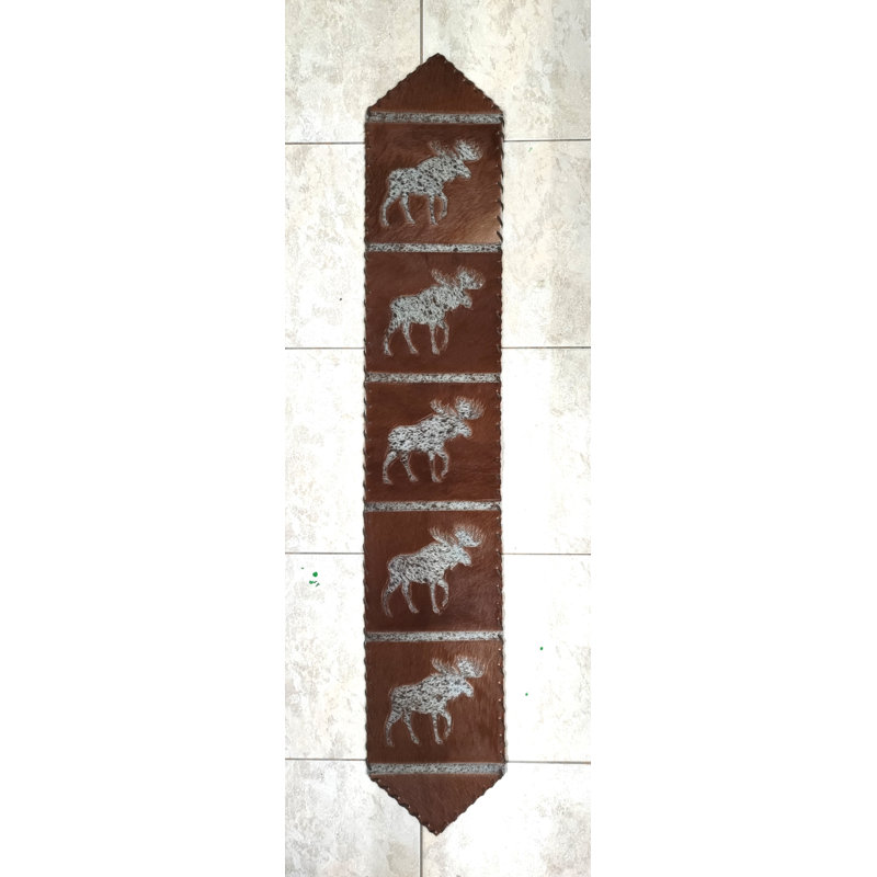 Chemin de table Light Moose, L 120 po x P 12 po, Brun / Gris