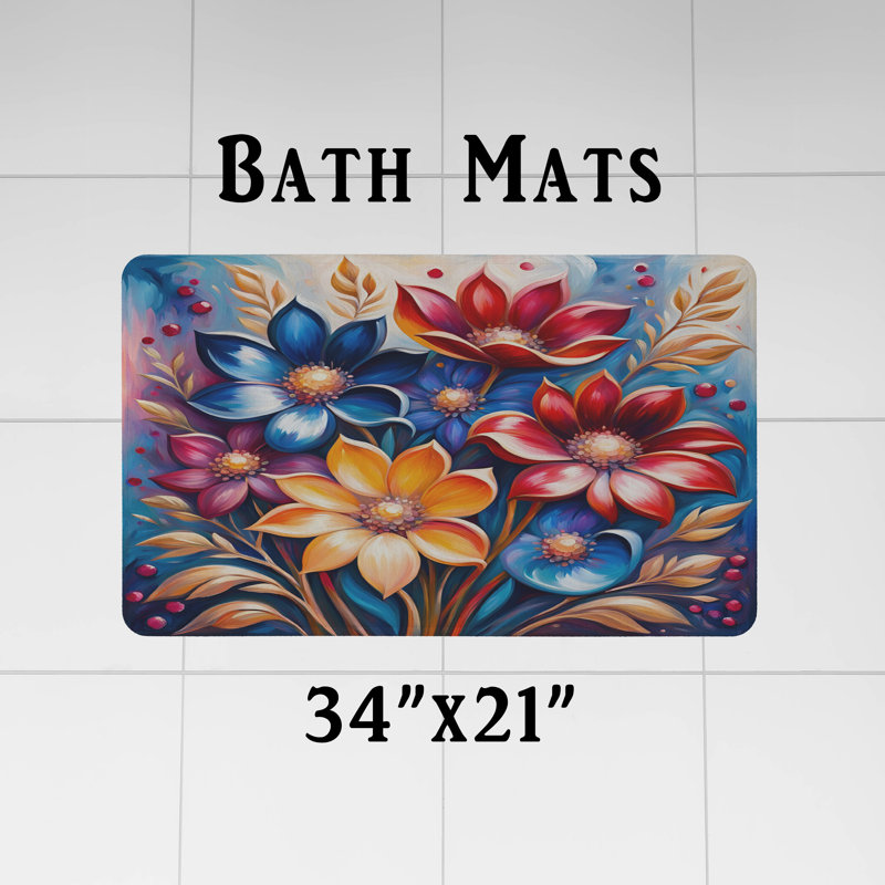 Rideau de douche Floral, H 93 po x l 70 po