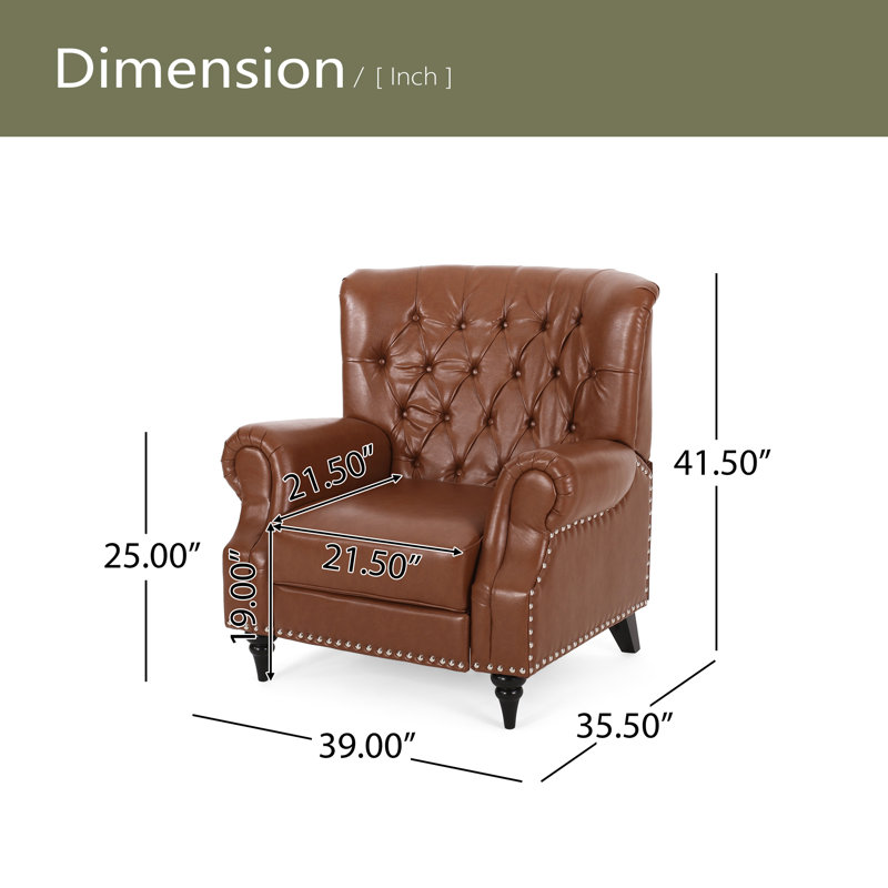 Fauteuil à dossier poussoir de style classique