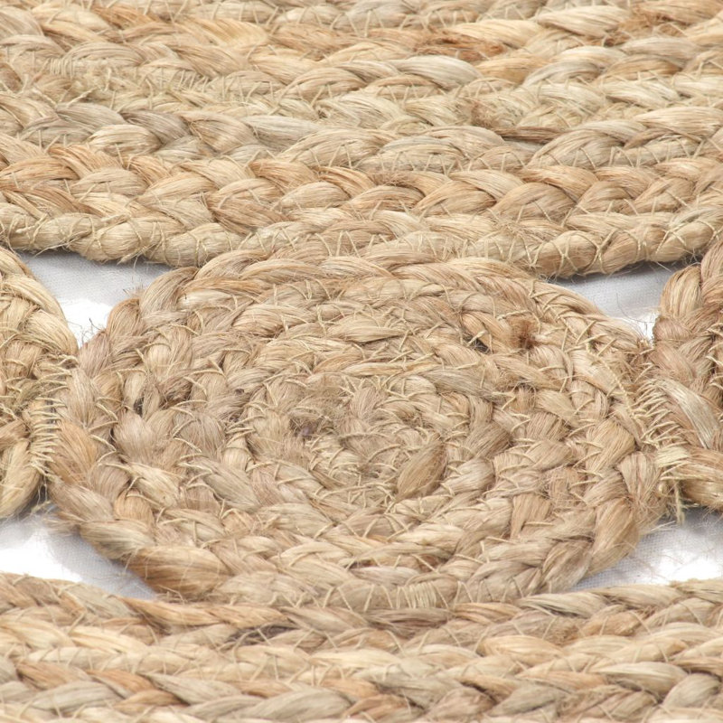 Round Tonsey Solid Colour Hand Woven Area Rug, Round 90cm