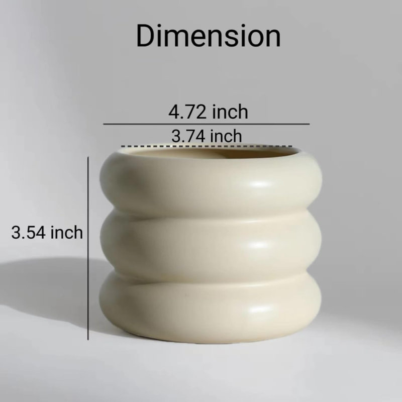 4.5" Ceramic Planter With Drainage
