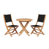 Stella Teak 3 Piece Bistro Set