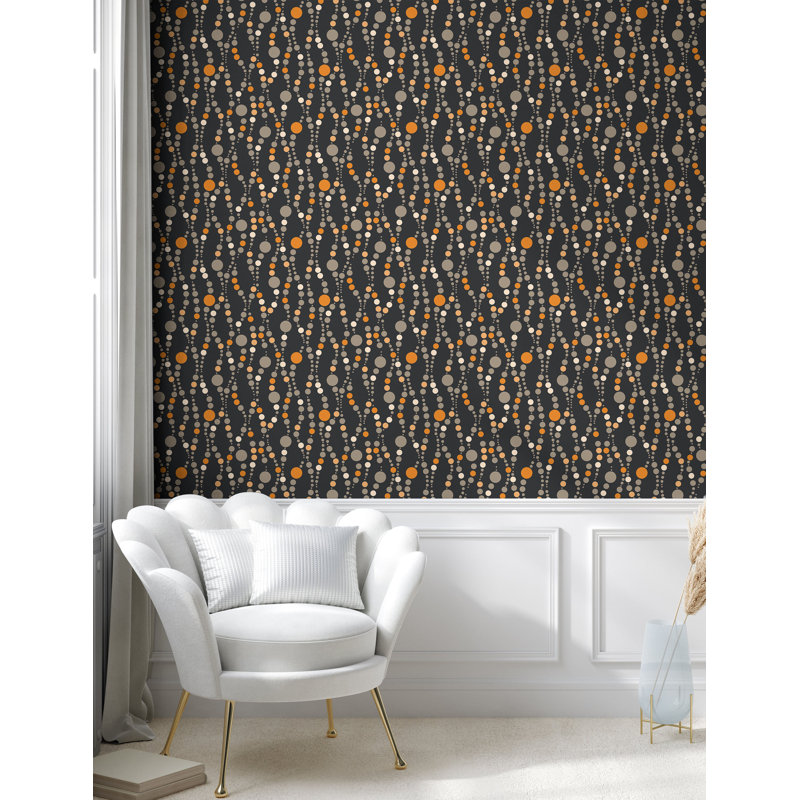 Grealish Roll, 36" L x 13" W, Dark Blue Gray/Marigold