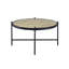Table basse ronde avec tube en métal
