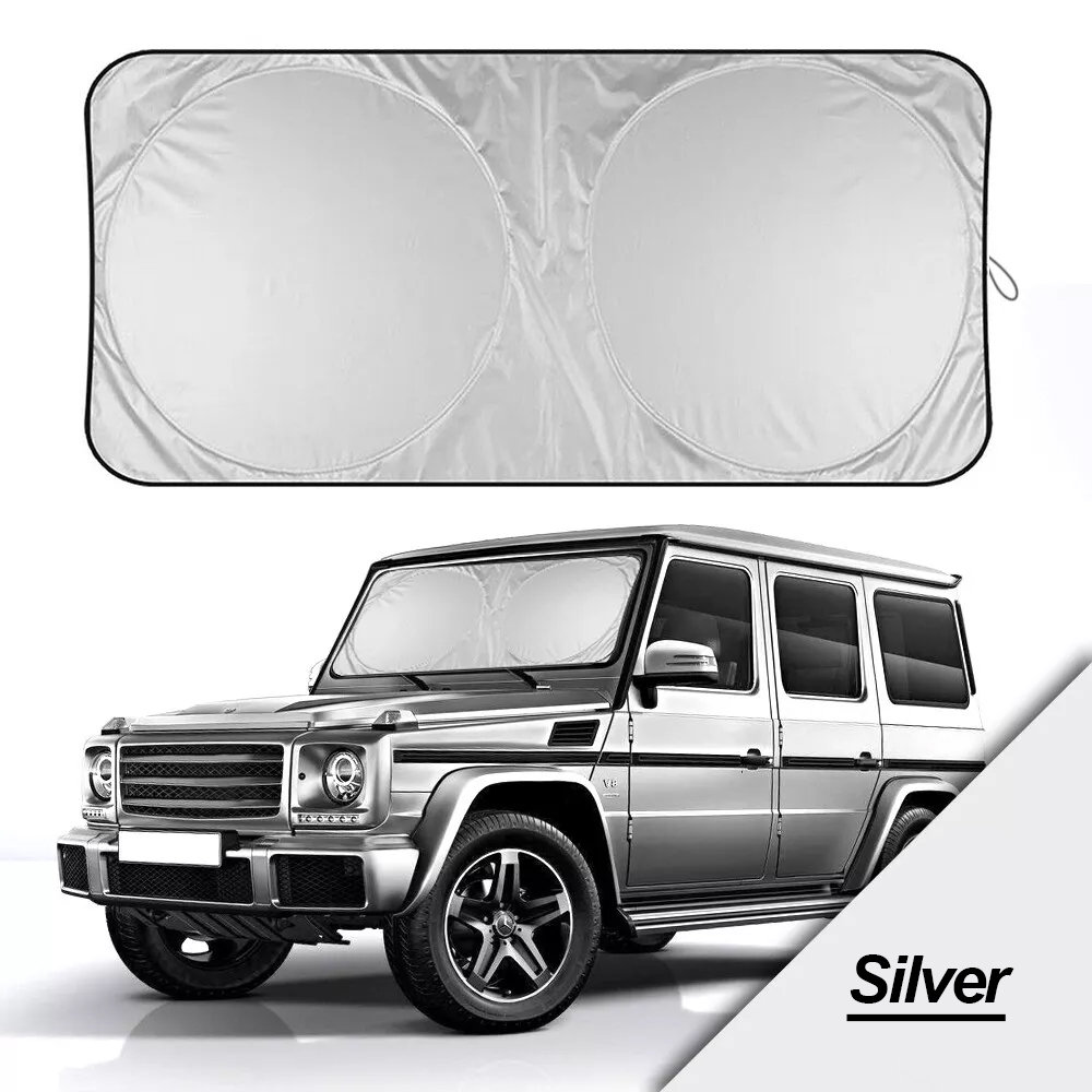 Car Sunshade UV Ray Reflector Front Window Sun Shade Visor Shield Cover, Keeps Vehicle Cool/Foldable Windshield Car Cover Visor, Material Laser 1Pcs Price In Egypt | Amazon Egypt - Foto 7