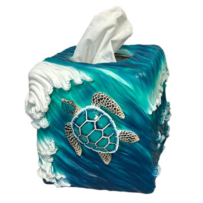 Sea Turtle Waves Tissue Box Cover