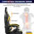 Hoffree LED Ergonomic Gaming Chair with Bluetooth Speakers and Vibration Lumbar Pillow-69741810