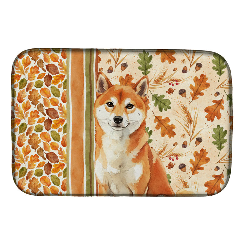 Tapis de vaisselle rouge Shiba Inu Heirloom