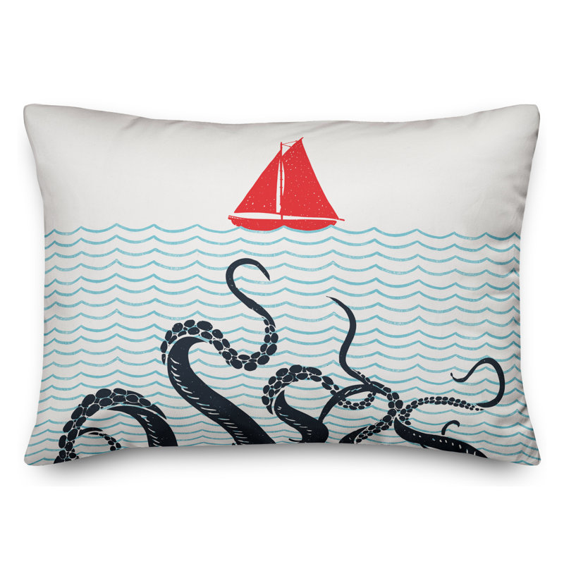  Coussin lombaire créature sous-marine, Polyester / Bourre en polyester