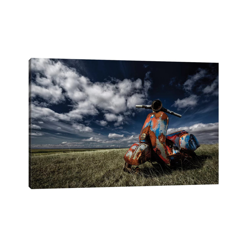 " Old Vespa " by Torsteinn H. Ingibergsson, 12" H x 18" W x 1.5" D