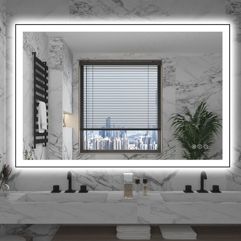 Miroir de salle de bain Dokes, 32 po x 48 po