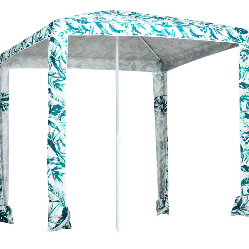 Parasol de plage UV50+ - Montage facile, sacs de sable pour une stabilité optimale, sac de transport inclus.