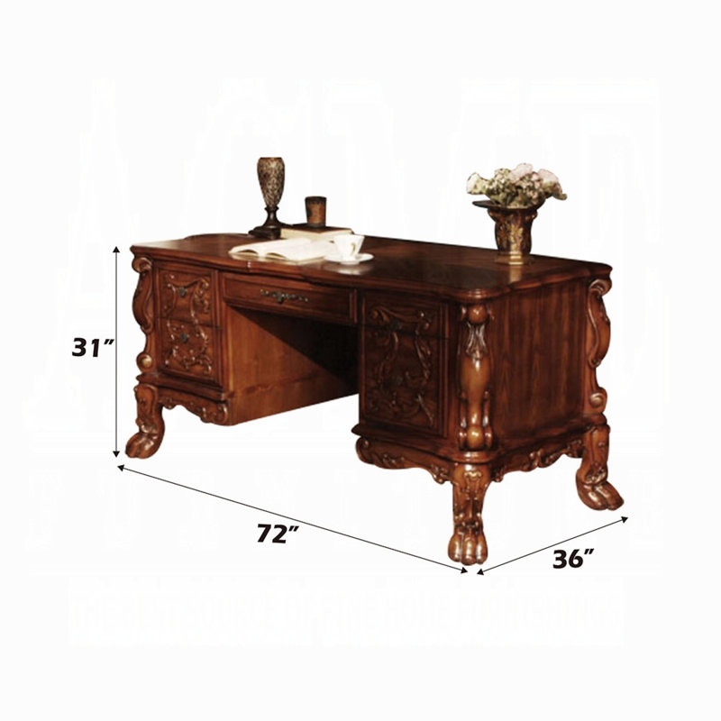Bureau double caisson Vendome, Chêne cerise