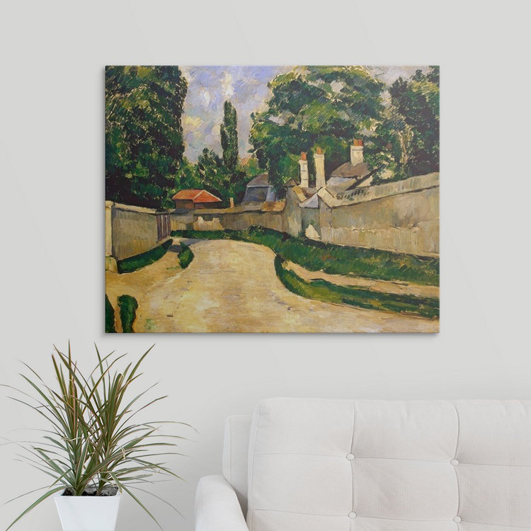 « abriter le long d’une route, c. 1881 » par l’impression de peintures Paul Cezanne, H 8 po x l 10 po x P 1,5 po, Toile