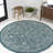 Leonora Bohemian Textured Weave Floral Teal/Gray Indoor/Outdoor Rug-593189214
