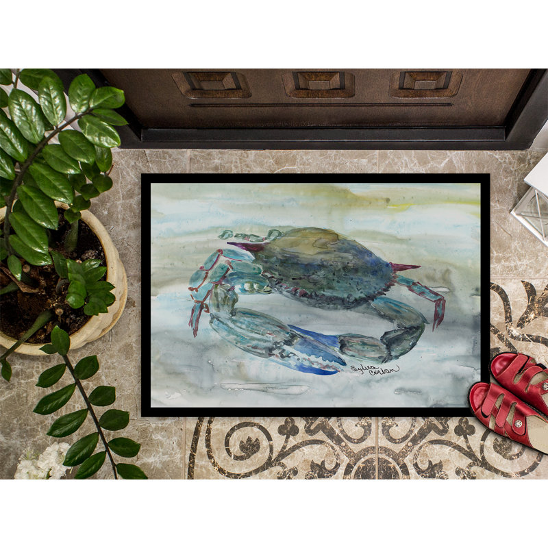 Tapis d’extérieur antidérapant intérieur/extérieur antidérapant crabe Chad, Rectangle 2 pi x 3 pi
