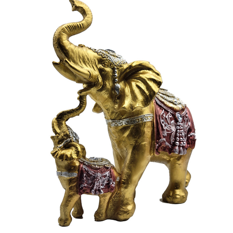 Statue maman et bébé éléphant