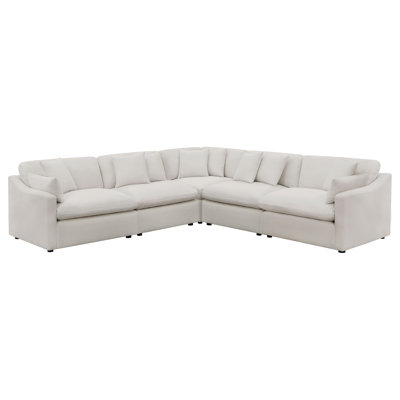 Greeley Ivory 5-piece Upholstered Modular Sectional Sofa