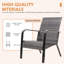 Chaise d'extérieur en osier Arusha avec coussins intégrés à séchage rapide-1387444278