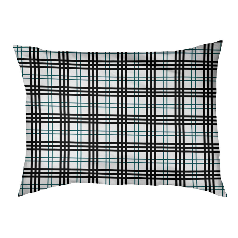 Coussin d’extérieur de luxe en football Philadelphia, Très grand (l 50 po x P 40 po x P 6 po), Blanc / vert minuit / noir