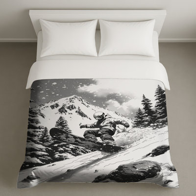 Housse de couette moderne Snowboard