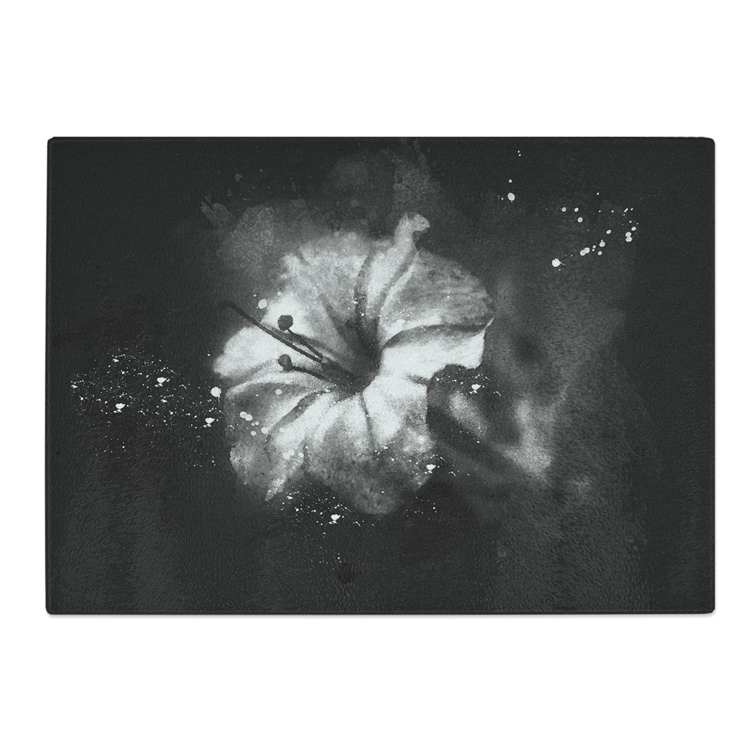 Tempered Glass Geranium Flower Chopping Board