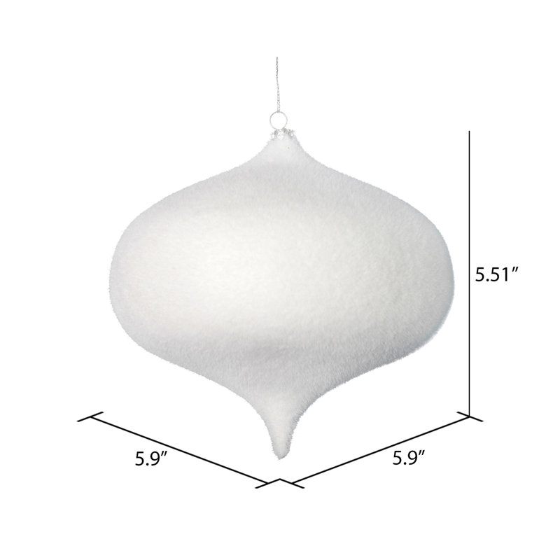Ornement en oignon 6 po, Blanc