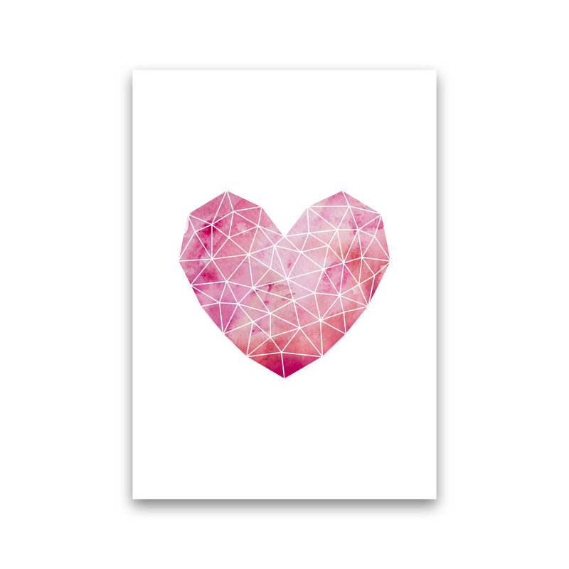 Wire Heart - Print, No Framed, 59cm H x 42cm W x 1cm D