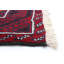 Tapis décoratif en laine noué à la main de conception unique 3 pi 3 po x 5 pi 11 po bringé bleu marine foncé/rouge