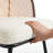 19.3" H Boucle Fabric Upholstered Modern Dining Chairs With Black Metal Frame and Cane Back-610176290-627499822