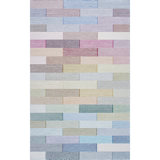 Illusion Patchwork Handwoven Wool Pink/Blue/Gray Area Rug