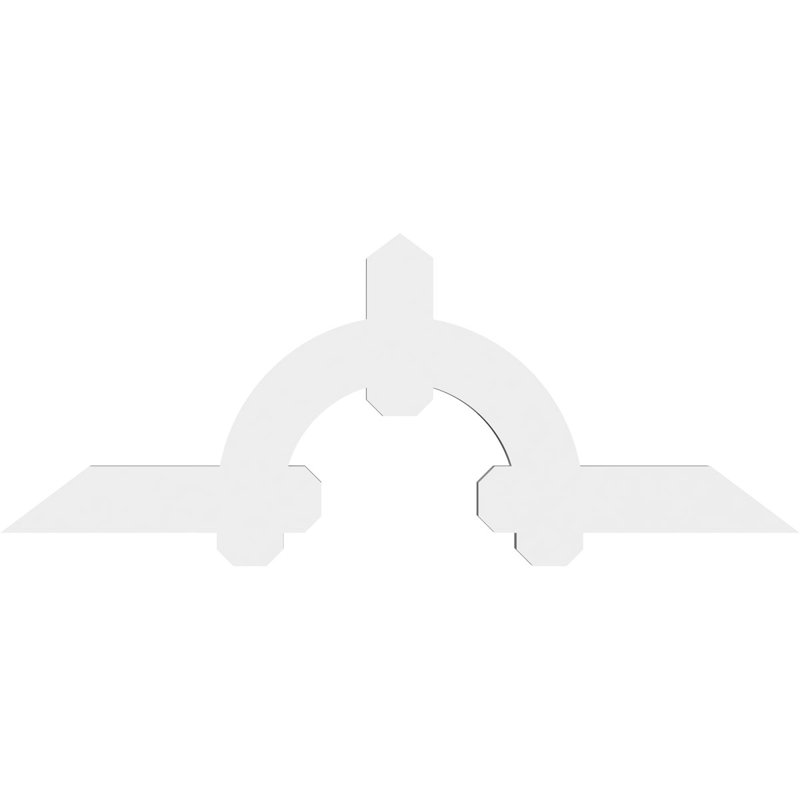 Support de pignon en PVC de qualité architecturale Ericson, H 18 po x l 48 po (pas: 9/12), P 2 po x F 4 po