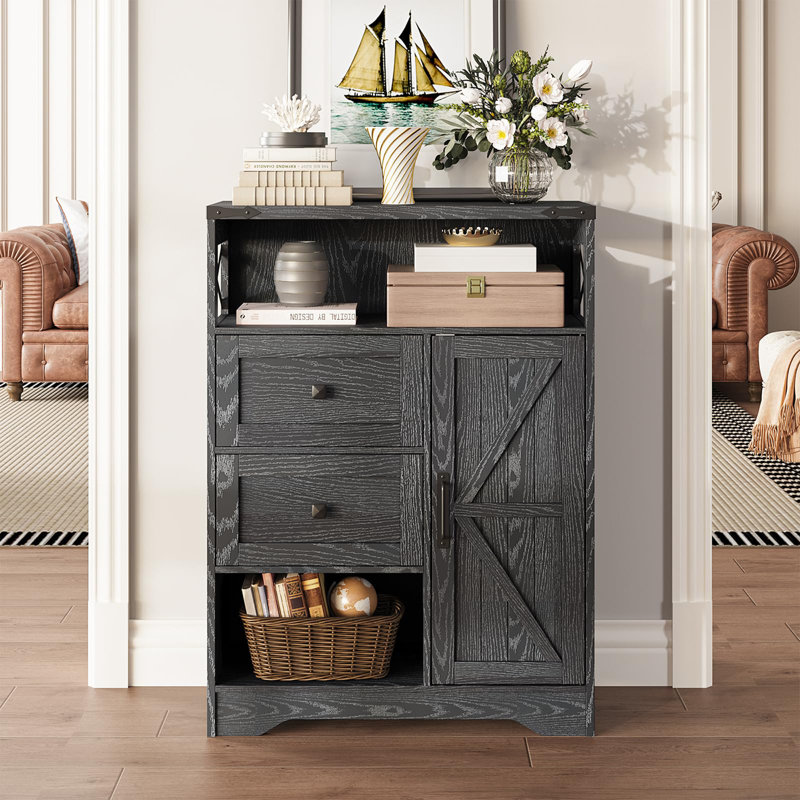 Farmhouse Storage Cabinet, Black