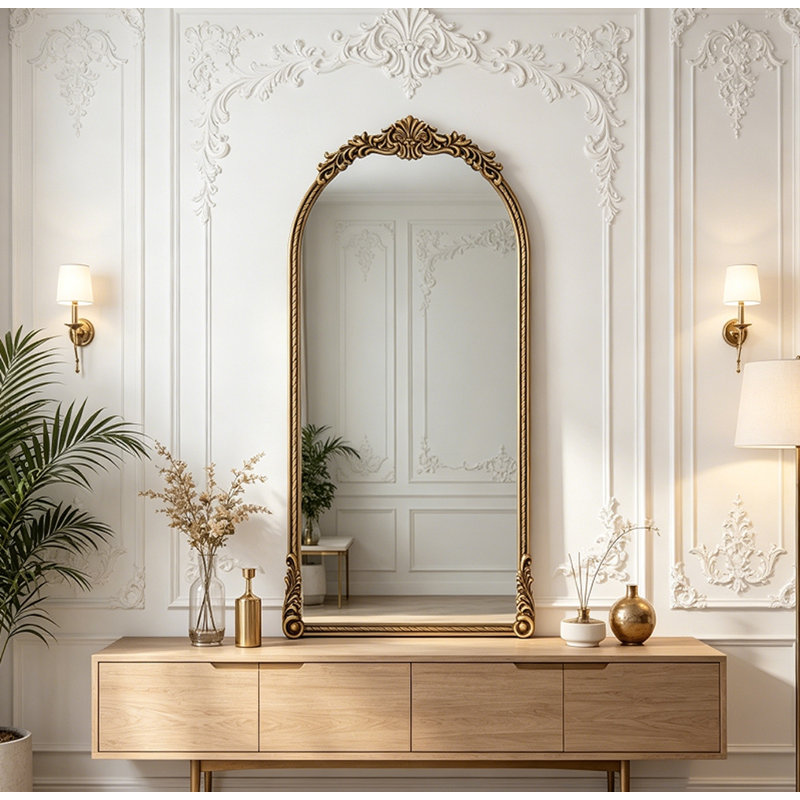 Miroir décoratif rétro en relief rétro pour décoration intérieure, 73.3