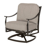Edge Swivel Rocking Lounge Chair with Sunbrella Cushions