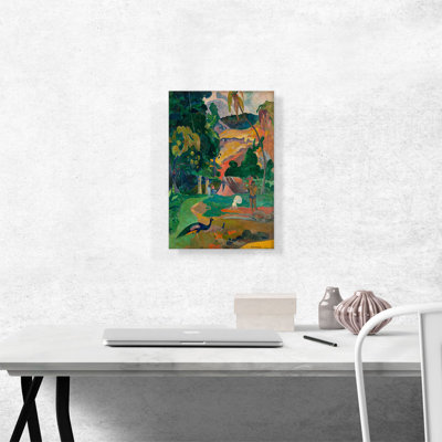 " Landscape With Peacocks 1892 " by Paul Gauguin Painting Print