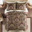 4 édredon en bourgogne pour très grand lit. Comprend 1 édredon, 2 taies décoratives, Chenille en vedette. Contexture solide. Taies décoratives à fermeture à glissière. Magnifique satin antique 100%. - 4 pièces. Manifester. Épisode.